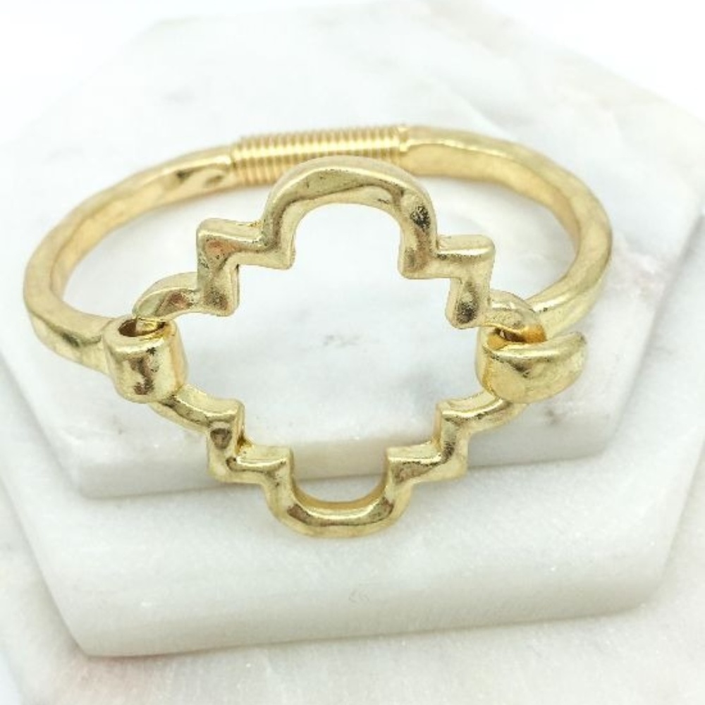 Antique Gold Geometric Cuff